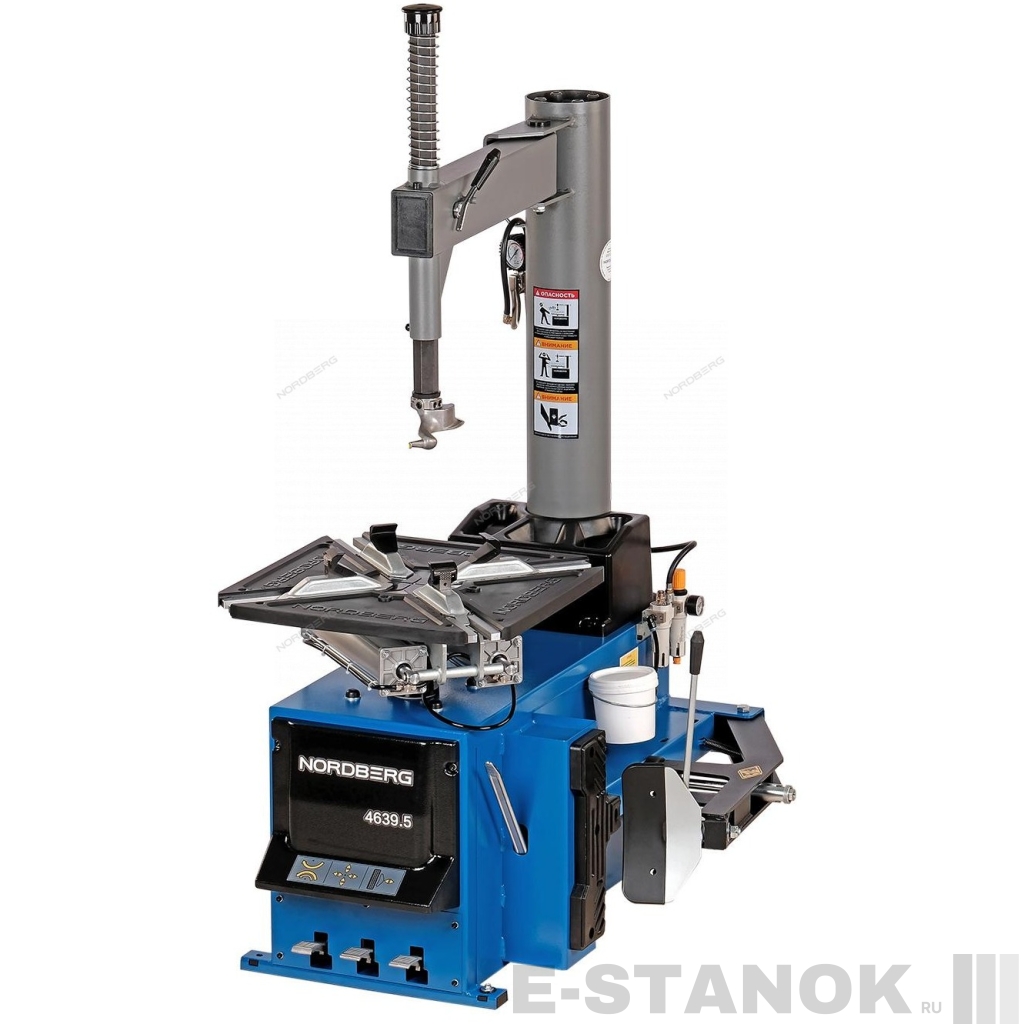 4639,5(B) 380 NORDBERG Станок шиномонтажный полуавтомат, двухскоростной, зажимы 13-26", синий, 380В