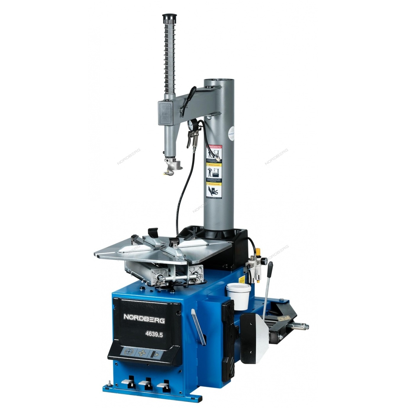 4639,5 NORDBERG Станок шиномонтажный 380V п/автомат, 2х скоростн, зажимы 13-26", усил отжим, синий
