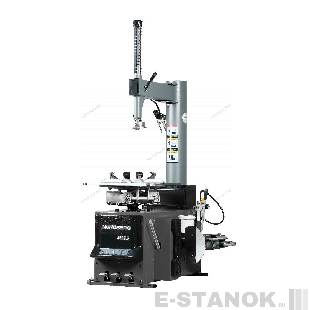 4639,5 NORDBERG Станок шиномонтажный 380V п/автомат, 2х скоростн, зажимы 13-26", усил отжим, серый