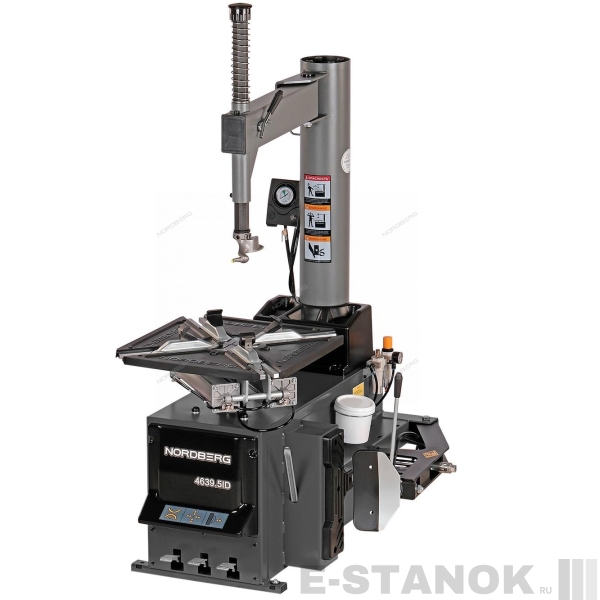 4639,5ID(G) 380 NORDBERG Станок шиномонтажный полуавтомат, двухскоростной, зажимы 13-26", серый, 380В