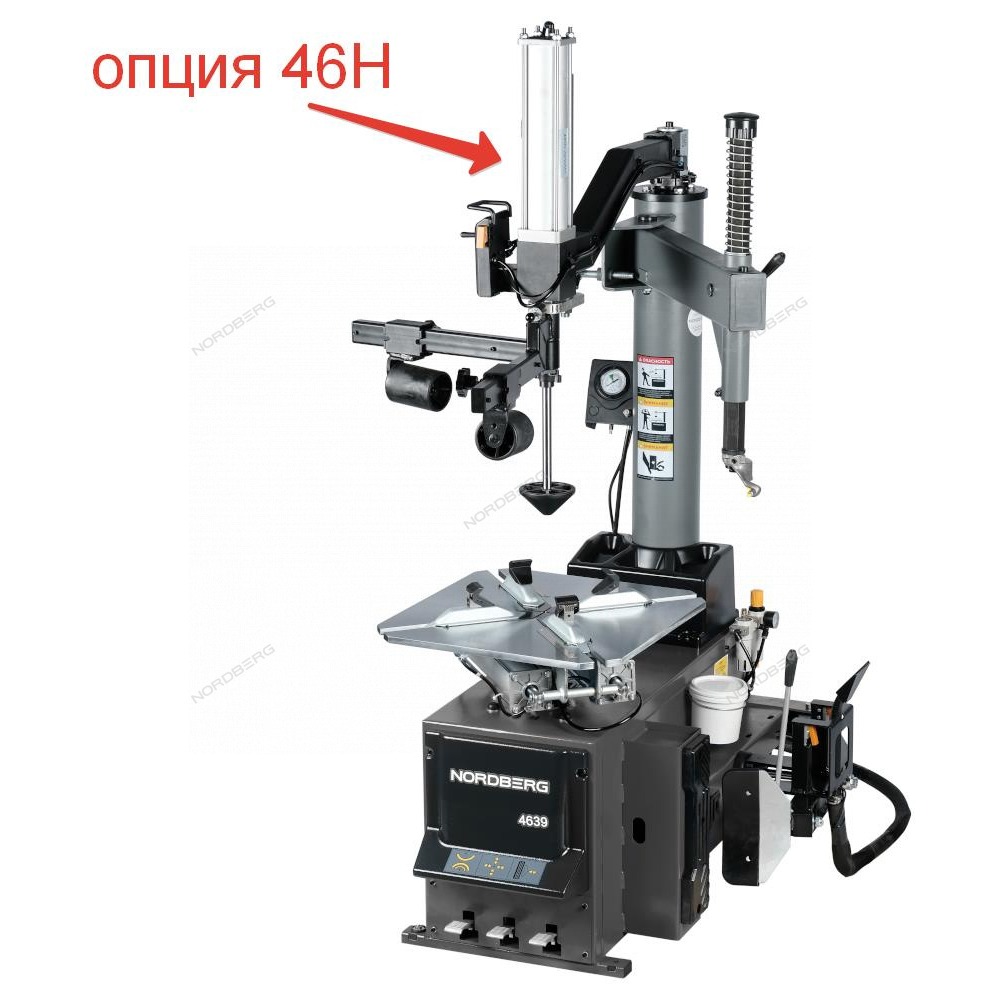 4639G NORDBERG Станок шиномонтажный 380V п/автомат, 2х скоростн, зажимы 13-26", взрыв подк, серый