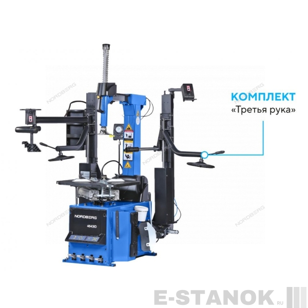 4643ID (B) NORDBERG Станок шиномонтажный автомат, инверторный, стол с накладками, 220 В, синий