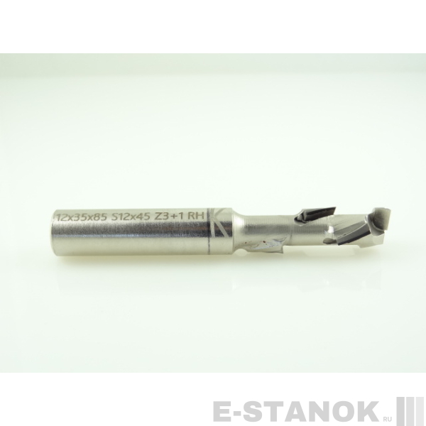 Алмазная компрессионная фреза Альма: диам. 12 мм, реж. длина 35 мм