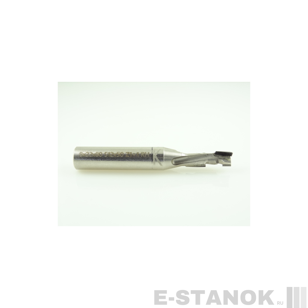 Алмазная компрессионная фреза Альма: диам. 8 мм, хвост. 12 мм, реж. длина 22 мм, общ. длина 80 мм