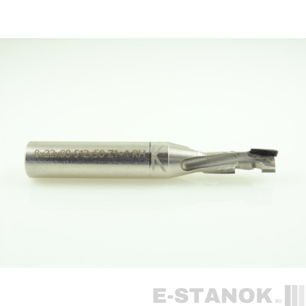 Алмазная компрессионная фреза Альма: диам. 8 мм, хвост. 12 мм, реж. длина 22 мм, общ. длина 80 мм