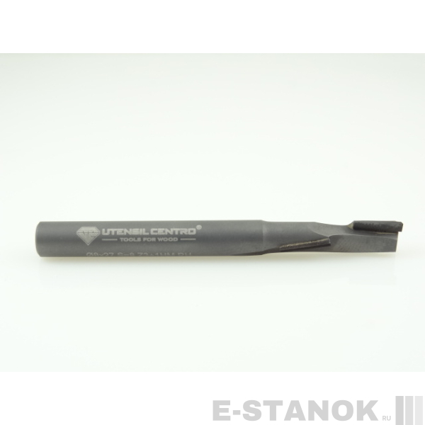 Алмазная компрессионная фреза с твердосплавным корпусом Utensil Centro: диам. 8 мм, реж. часть 27 мм