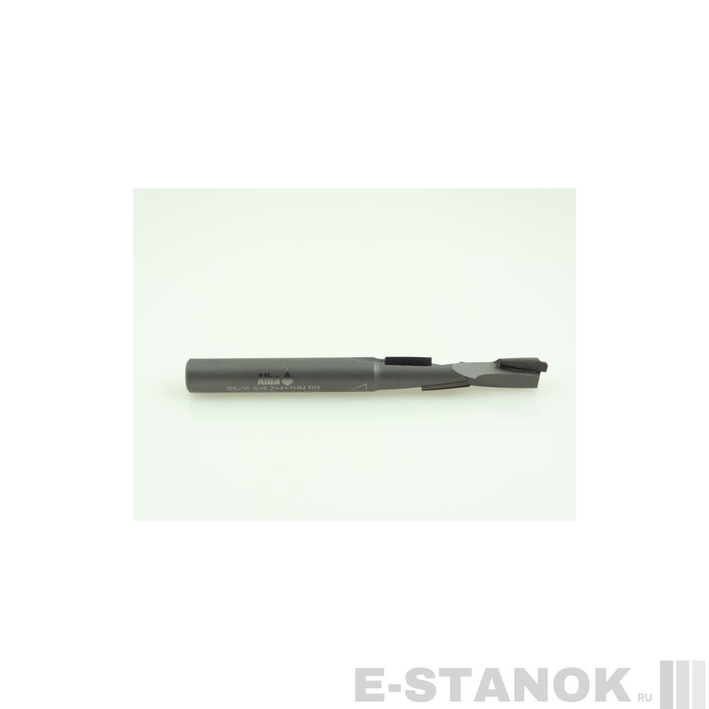 Алмазная компрессионная фреза с твердосплавным корпусом Utensil Centro: диам. 8 мм, реж. часть 36 мм