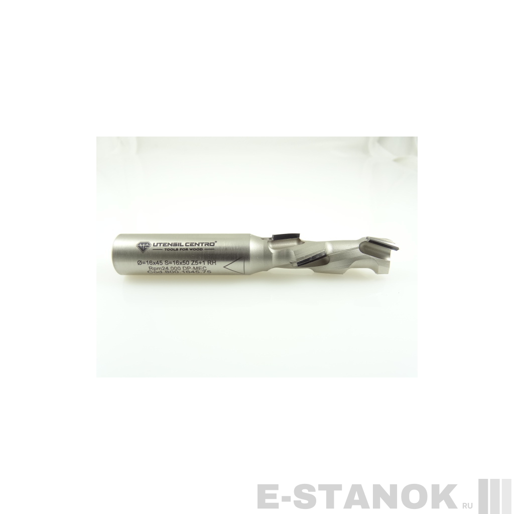 Алмазная компрессионная фреза Utensil Centro: диам. 16 мм, реж. часть 45 мм