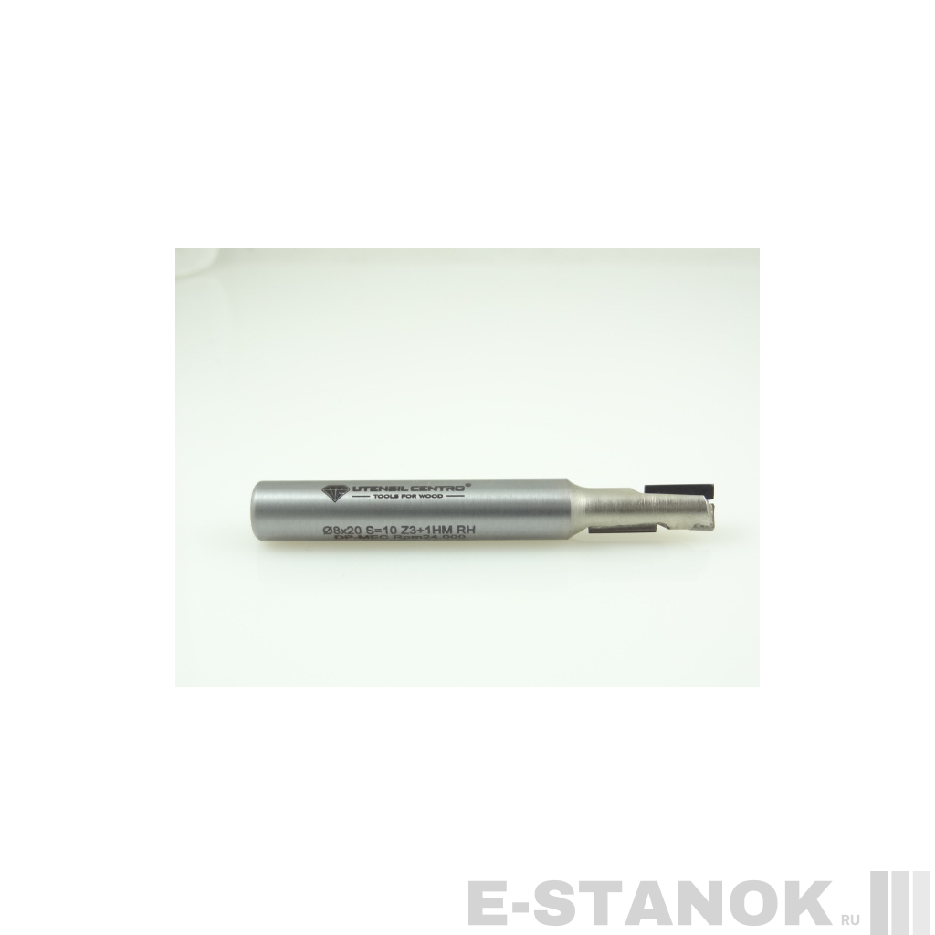 Алмазная компрессионная фреза Utensil Centro: диам. 8 мм, хвост. 10 мм, реж. часть 20 мм