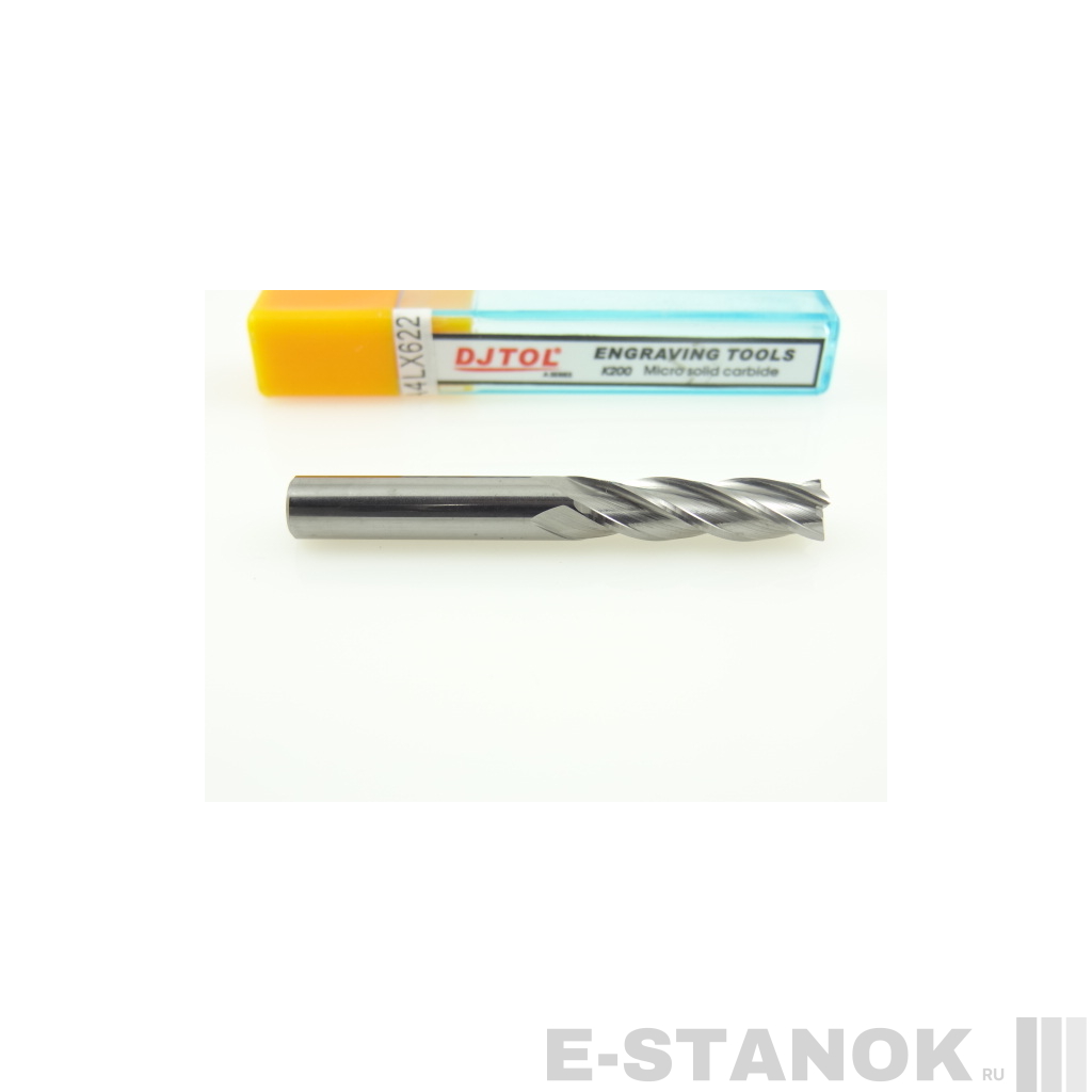 Четырёхзаходная фреза DJTOL A: диам. 6 мм, реж. длина 22 мм