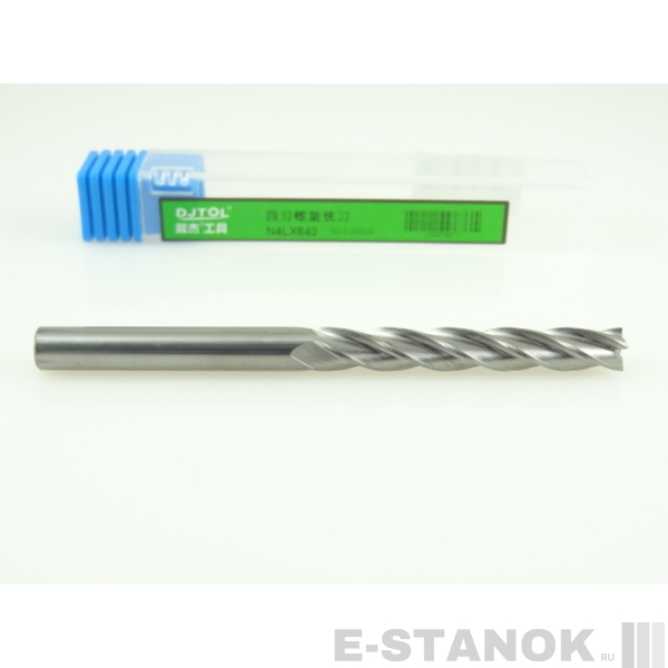 Четырёхзаходная фреза DJTOL N: диам. 6 мм, реж. длина 42 мм