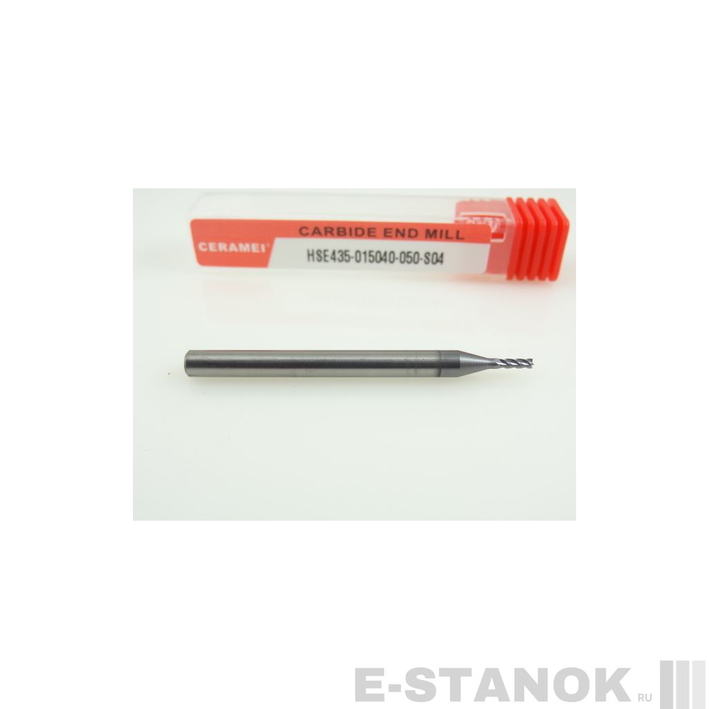 Четырёхзаходная фреза по нержавеющей стали CERAMEI: диам. 1.5 мм, хвост. 4 мм, реж. часть 4 мм