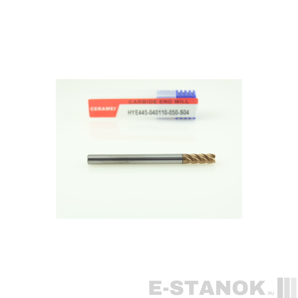 Четырёхзаходная фреза по закалённым сталям (HRC60) CERAMEI: диам. 4 мм, реж. часть 11 мм