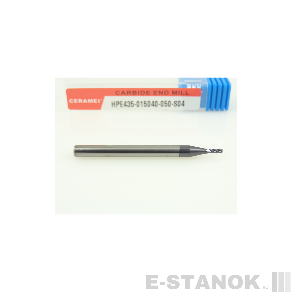 Четырёхзаходная универсальная фреза (HRC50) CERAMEI: диам. 1.5 мм, хвост. 4 мм, реж. часть 4 мм