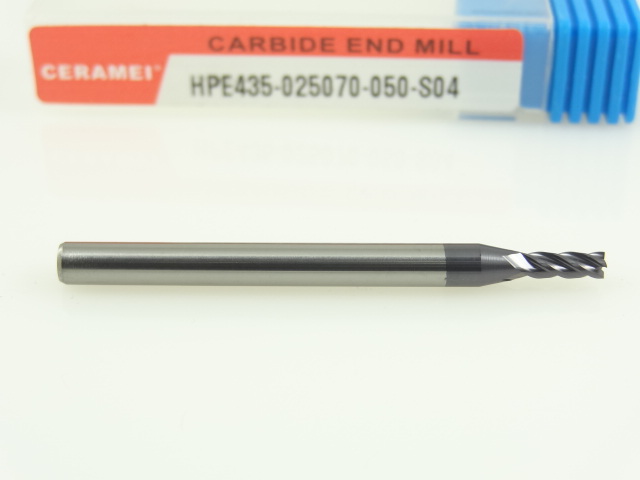 Четырёхзаходная универсальная фреза (HRC50) CERAMEI: диам. 2.5 мм, хвост. 4 мм, реж. часть 7 мм