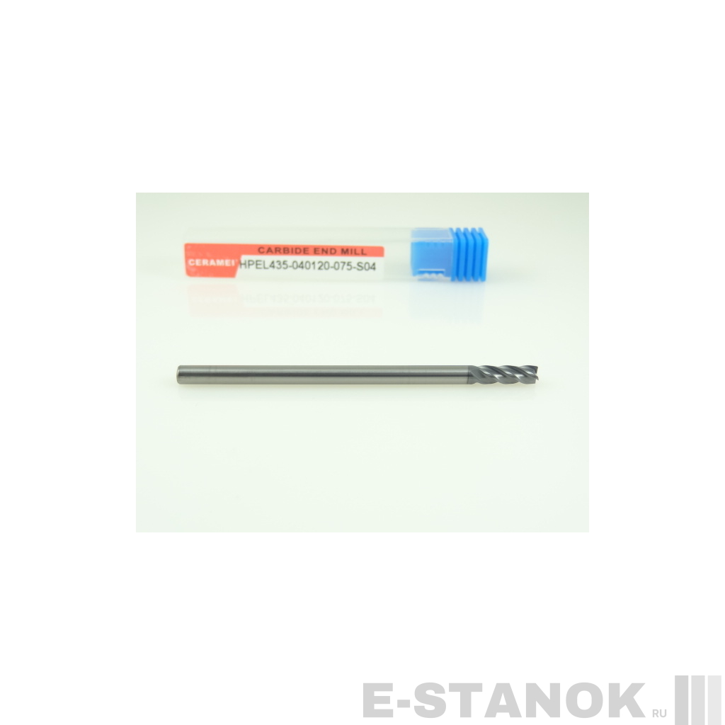 Четырёхзаходная универсальная фреза (HRC50) CERAMEI: диам. 4 мм, реж. часть 12 мм, общая длина 75 мм