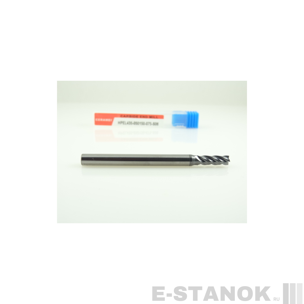 Четырёхзаходная универсальная фреза (HRC50) CERAMEI: диам. 5 мм, хвост. 6 мм, реж. часть 15 мм, общая длина 75 мм