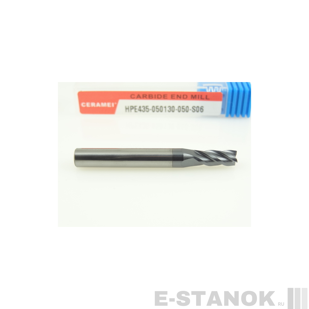 Четырёхзаходная универсальная фреза (HRC50) CERAMEI: диам. 5 мм, хвост. 6 мм, реж. часть 13 мм