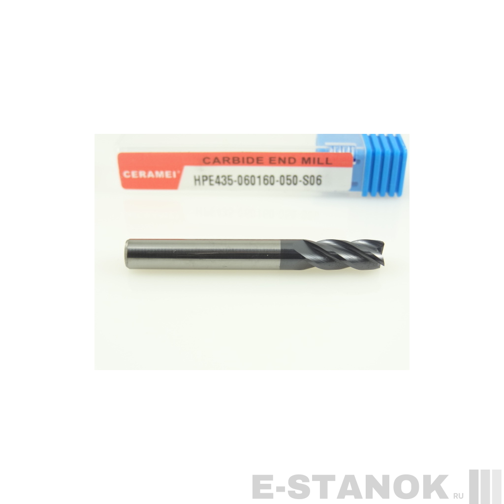 Четырёхзаходная универсальная фреза (HRC50) CERAMEI: диам. 6 мм, реж. часть 16 мм