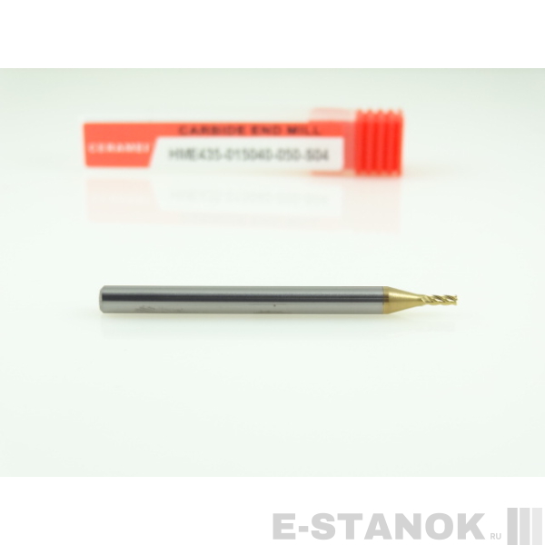 Четырёхзаходная универсальная фреза (HRC55) CERAMEI: диам. 1.5 мм, хвост. 4 мм, реж. часть 4 мм