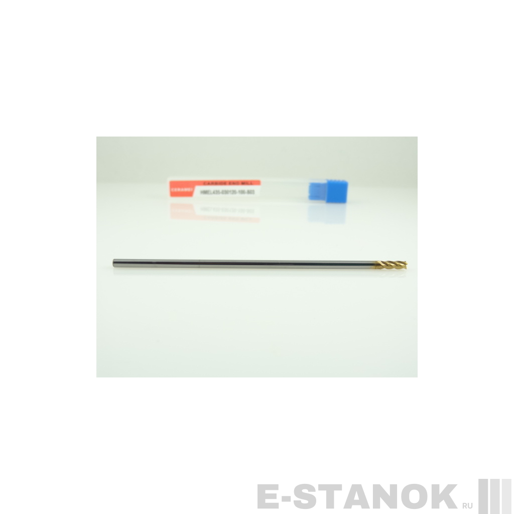 Четырёхзаходная универсальная фреза (HRC55) CERAMEI: диам. 3 мм, реж. часть 9 мм, общая длина 100 мм
