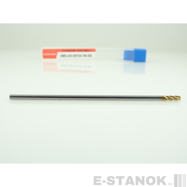 Четырёхзаходная универсальная фреза (HRC55) CERAMEI: диам. 3 мм, реж. часть 9 мм, общая длина 100 мм