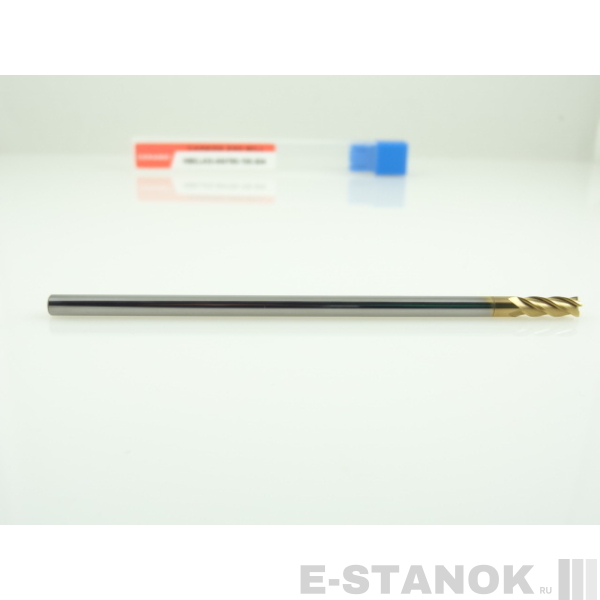 Четырёхзаходная универсальная фреза (HRC55) CERAMEI: диам. 4 мм, реж. часть 12 мм, общая длина 100 мм