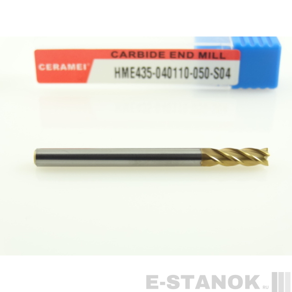 Четырёхзаходная универсальная фреза (HRC55) CERAMEI: диам. 4 мм, реж. часть 11 мм