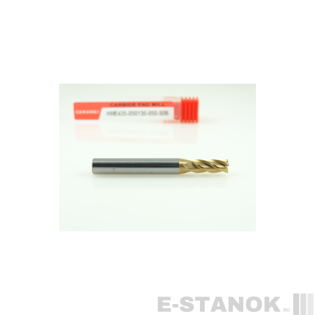 Четырёхзаходная универсальная фреза (HRC55) CERAMEI: диам. 5 мм, хвост. 6 мм, реж. часть 13 мм