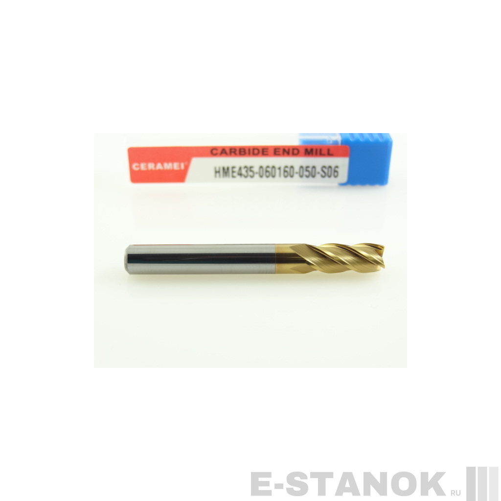 Четырёхзаходная универсальная фреза (HRC55) CERAMEI: диам. 6 мм, реж. часть 16 мм