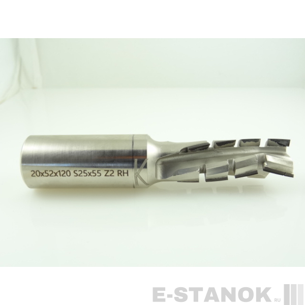 Двухзаходная алмазная компрессионная фреза Альма: диам. 20 мм, реж. длина 52 мм