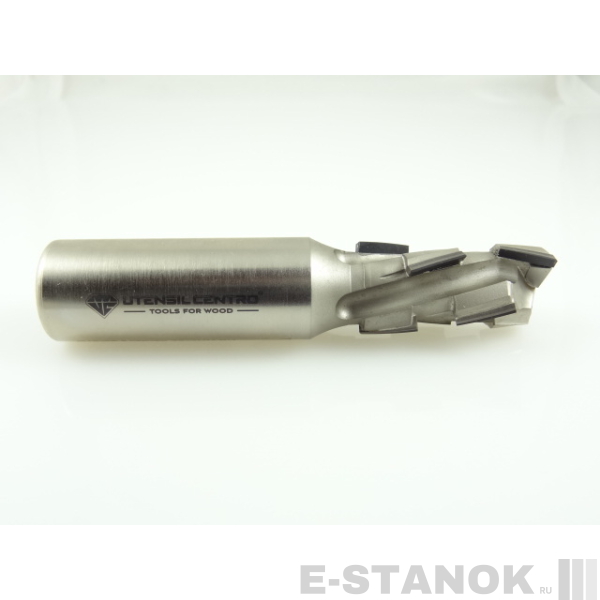 Двухзаходная алмазная компрессионная фреза Utensil Centro: диам. 18 мм, хвост. 20 мм, реж. часть 35 мм