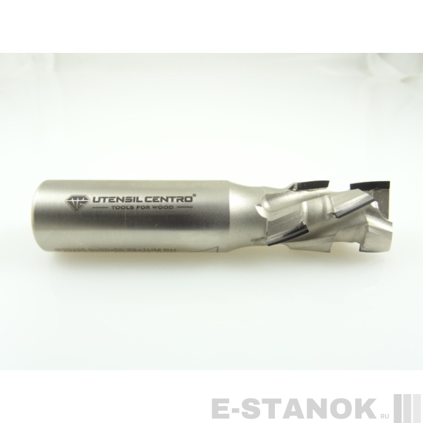 Двухзаходная алмазная компрессионная фреза Utensil Centro: диам. 20 мм, реж. часть 35 мм