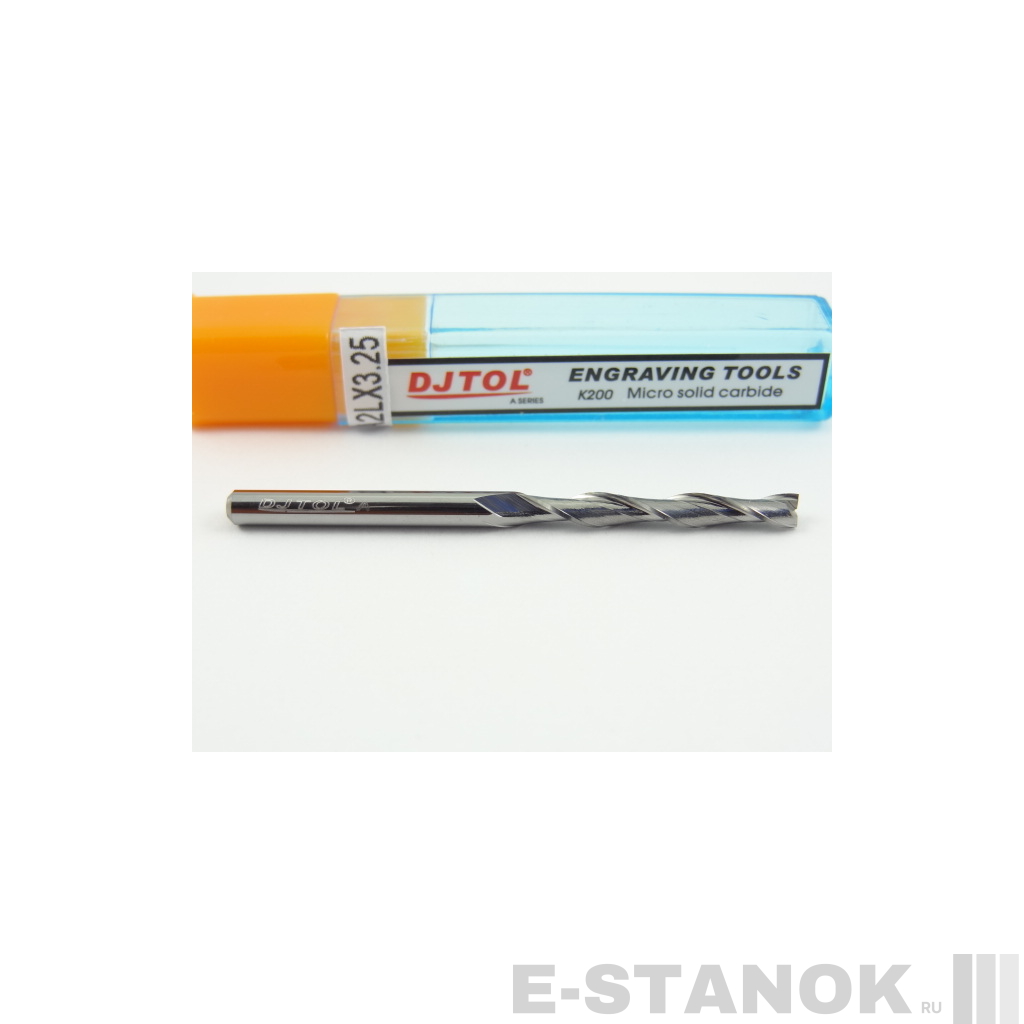 Двухзаходная фреза DJTOL A: диам. 3.175 мм, реж. длина 25 мм