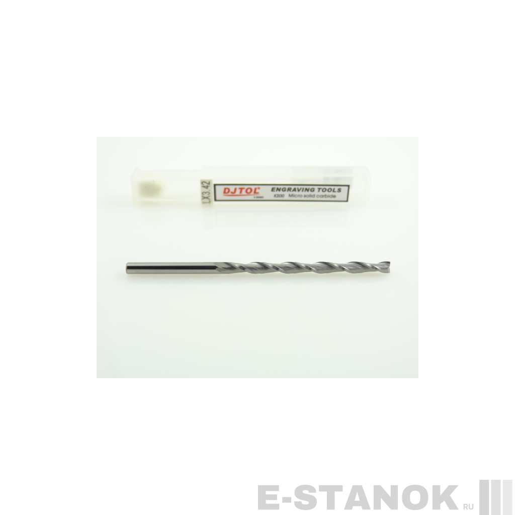 Двухзаходная фреза DJTOL A: диам. 3.175 мм, реж. длина 42 мм