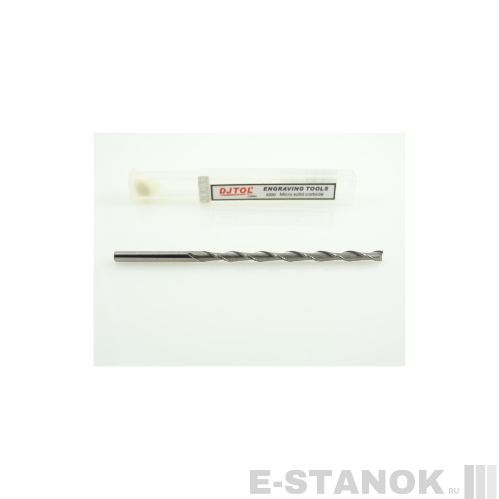 Двухзаходная фреза DJTOL A: диам. 3.175 мм, реж. длина 52 мм