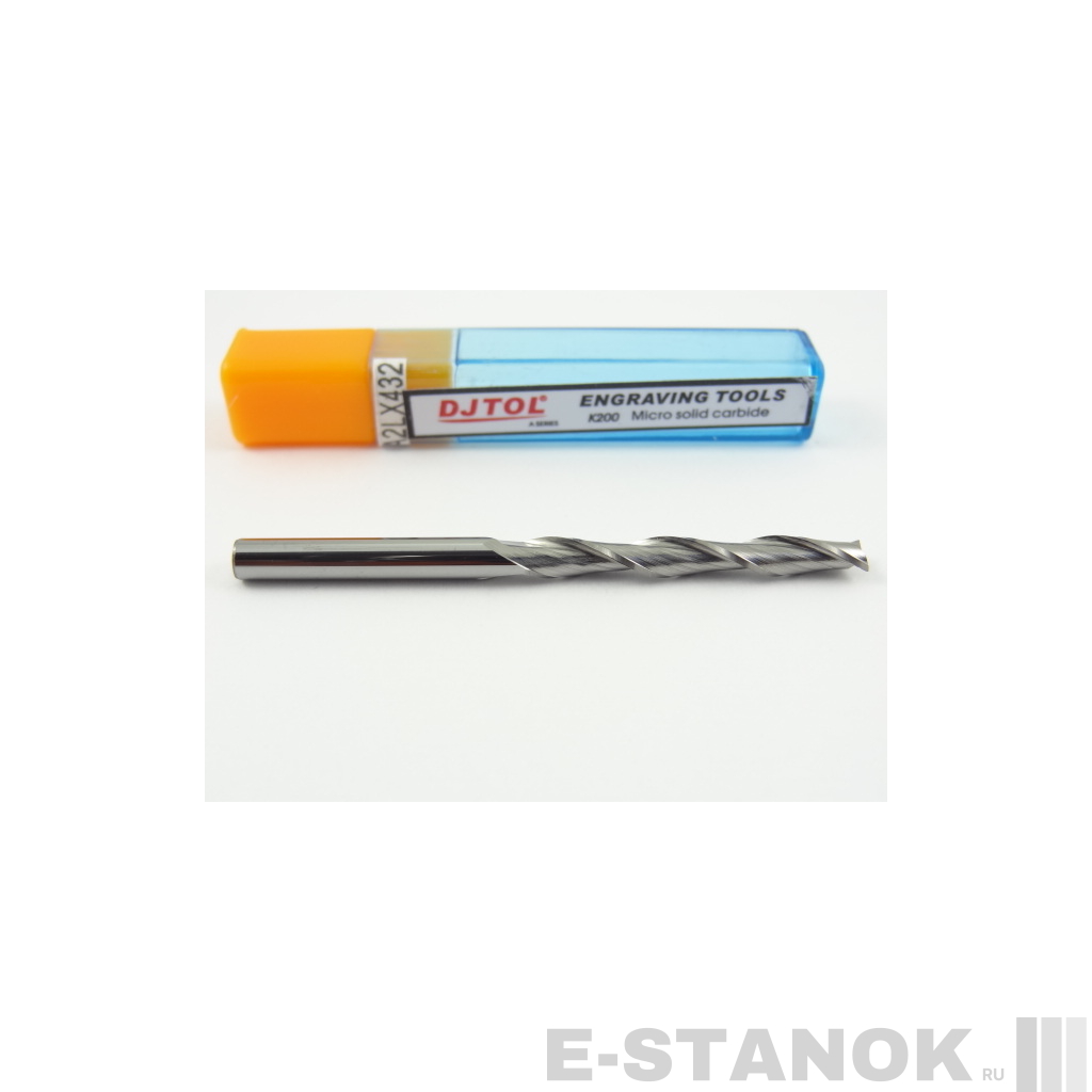 Двухзаходная фреза DJTOL A: диам. 4 мм, реж. длина 32 мм