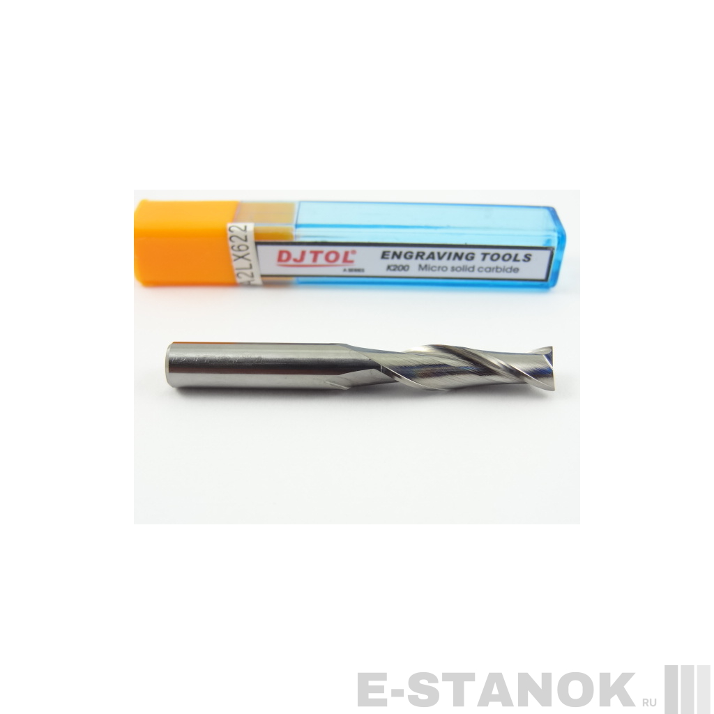 Двухзаходная фреза DJTOL A: диам. 6 мм, реж. длина 22 мм