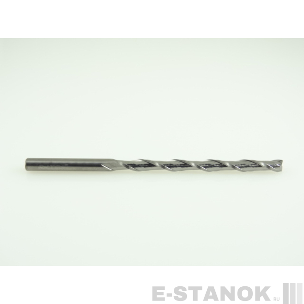 Двухзаходная фреза DJTOL N: диам. 4 мм, реж. длина 52 мм, общ. длина 80 мм