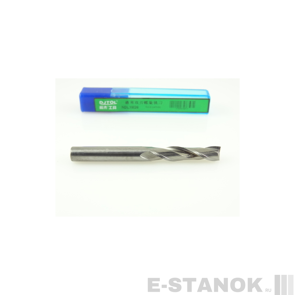 Двухзаходная фреза DJTOL N: диам. 6 мм, реж. длина 28 мм