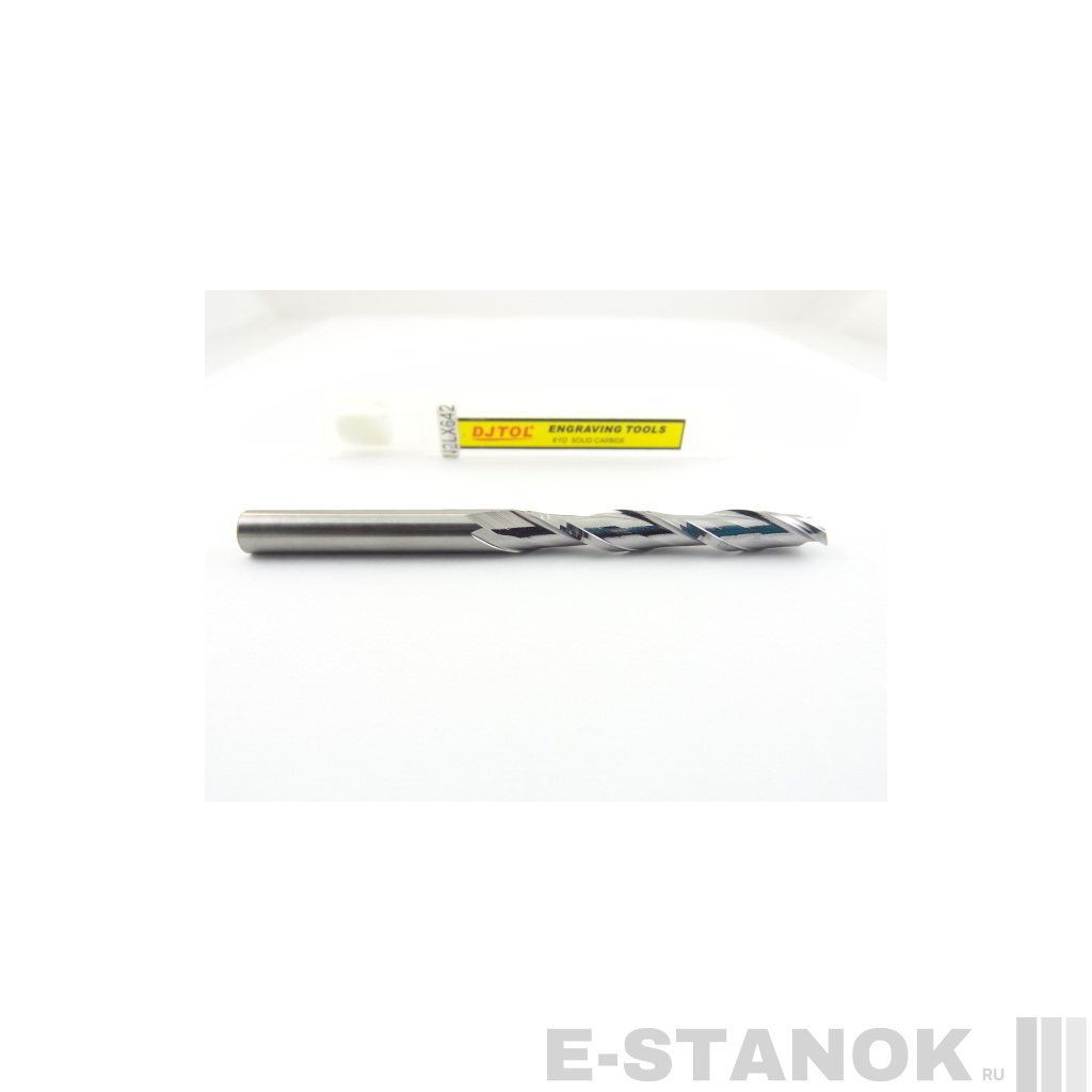 Двухзаходная фреза DJTOL N: диам. 6 мм, реж. длина 42 мм