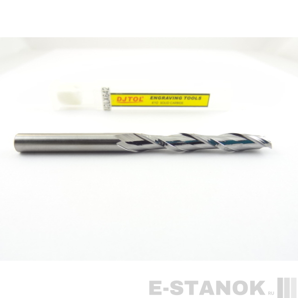 Двухзаходная фреза DJTOL N: диам. 6 мм, реж. длина 42 мм