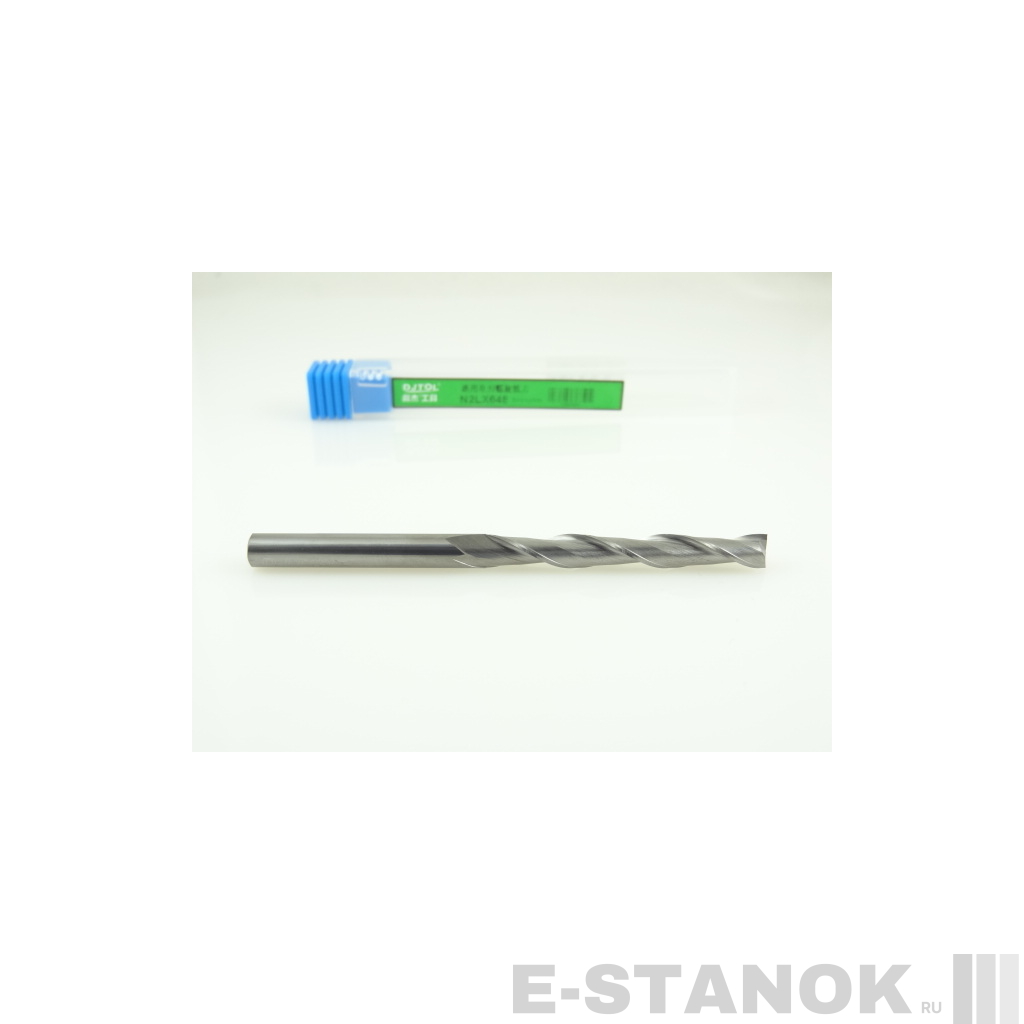 Двухзаходная фреза DJTOL N: диам. 6 мм, реж. длина 48 мм