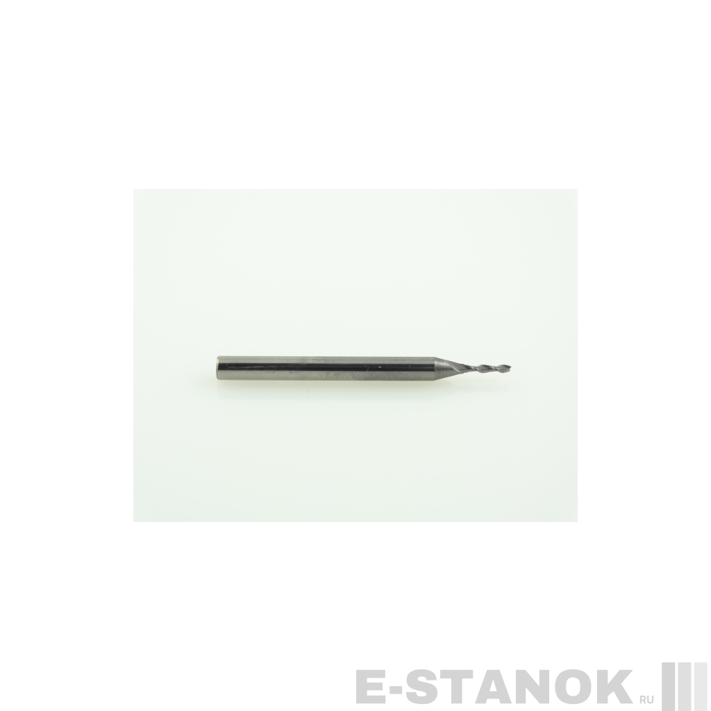 Двухзаходная фреза DJTOL N: хвост. 3,175 мм, диам. 1 мм, реж. длина 6 мм