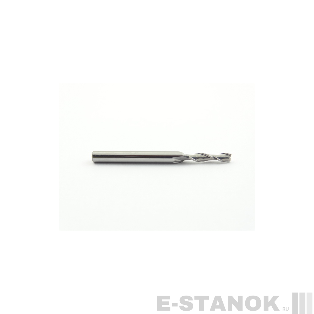 Двухзаходная фреза DJTOL N: хвост. 3.175, диам. 2.5 мм, реж. длина 10 мм