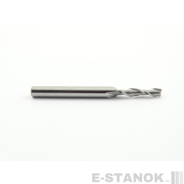 Двухзаходная фреза DJTOL N: хвост. 3.175, диам. 2.5 мм, реж. длина 10 мм
