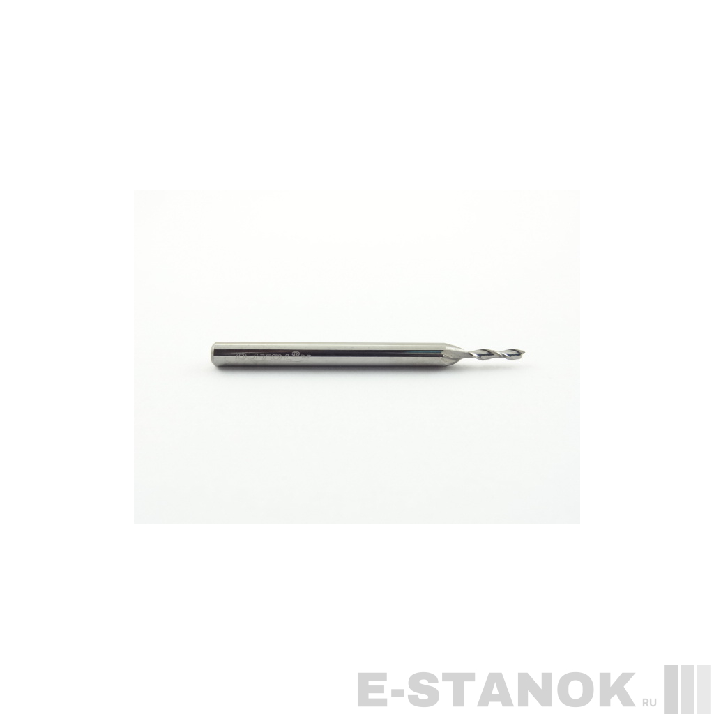 Двухзаходная фреза DJTOL N: хвост. 3.175 мм, диам. 1.5 мм, реж. длина 6 мм