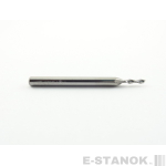 Двухзаходная фреза DJTOL N: хвост. 3.175 мм, диам. 1.5 мм, реж. длина 6 мм