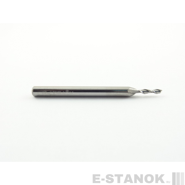 Двухзаходная фреза DJTOL N: хвост. 3.175 мм, диам. 1.5 мм, реж. длина 6 мм