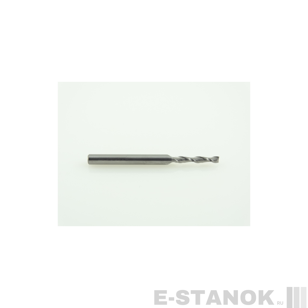 Двухзаходная фреза DJTOL N: хвост. 3.175 мм, диам. 2 мм, реж. длина 12 мм